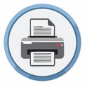 Office Printer Printing Document Vector Icon Royalty Free Stock Photo