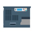 Office printer technology vector illustration. Computer printer paper machine equipment design icon. Document printout symbol Royalty Free Stock Photo