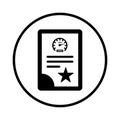 Office project file icon / black vector