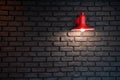 Office red  lamp, interior design minimalist Royalty Free Stock Photo