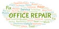 Office Repair word cloud Royalty Free Stock Photo