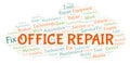 Office Repair word cloud Royalty Free Stock Photo