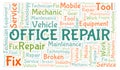 Office Repair word cloud Royalty Free Stock Photo