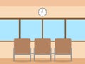 Office Room concept, flat design icon objects vector Royalty Free Stock Photo