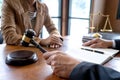 Judge gavel with Justice lawyers, Businessman in suit Royalty Free Stock Photo