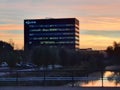 Office of the Rotterdam Police (Politie) at the Veilingweg during Sunrise