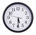 Office round clock shows half past five Royalty Free Stock Photo
