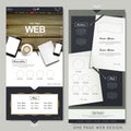 Office scene one page website design template Royalty Free Stock Photo