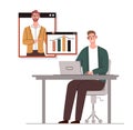 Office scene vector concept