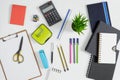 Office and school stationery and devices supply. Royalty Free Stock Photo