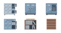 Office and Security Storage Solutions Vector Set Royalty Free Stock Photo