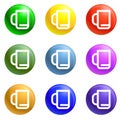 Office set tool icons set vector Royalty Free Stock Photo
