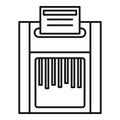 Office shredder icon, outline style Royalty Free Stock Photo