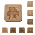 Office shredder wooden buttons Royalty Free Stock Photo