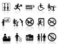 Office sign icons set