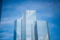 Office skyscraper building total with glass windows and steel facade Royalty Free Stock Photo