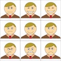 Office smilies, set Royalty Free Stock Photo