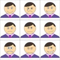 Office smilies, set Royalty Free Stock Photo