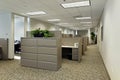 Office space with cubicles