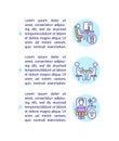 Office space usage flexibility concept line icons with text