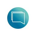 Office speech bubble talk dialogue block gradient style icon