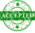 Office stamp with the word ACCEPTED Royalty Free Stock Photo