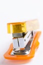 Office stapler ready to staple paper Royalty Free Stock Photo