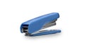 Office stationary Blue stapler with pile of staples isolated on white background with clipping path Royalty Free Stock Photo