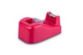 Office stationary scotch tape dispenser isolate on white Royalty Free Stock Photo