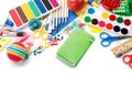 Office and student accessories. Back to school. Royalty Free Stock Photo
