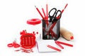 Office and student accessories isolated. Royalty Free Stock Photo