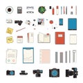 Office stuff collection Royalty Free Stock Photo