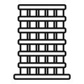 Office style building icon outline vector. Multistory city area Royalty Free Stock Photo