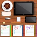 Office supplies, plan a, plan b, plan c Royalty Free Stock Photo