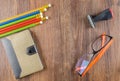 Office supplies top view Royalty Free Stock Photo
