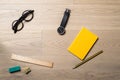 Office supply as flat lay and template from above Royalty Free Stock Photo