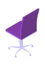 Office swivel chair isometric icon, cartoon vector