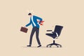 Office syndrome back pain, sitting and work too long causing back ache or inflammation of neck, shoulder and back muscles concept