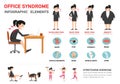 office syndrome infographic,illustration