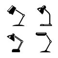 Office table desk lamp icon light. Desk lamp light bulb vector desktop office illustration design