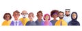 3D diverse people avatar set, vector business person group, multicultural character student crowd.