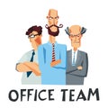 Office Team. Harsh comic cartoon characters