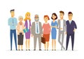 Office Team - modern vector business cartoon characters illustration Royalty Free Stock Photo