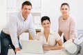 Office team smiling Royalty Free Stock Photo