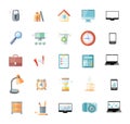 Office and time management icon set