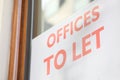 Office to let sign real estate Royalty Free Stock Photo