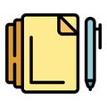 Office tools icon color outline vector Royalty Free Stock Photo