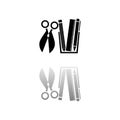 Office tools icon flat Royalty Free Stock Photo