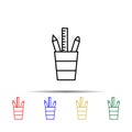 office tools multi color style icon. Simple thin line, outline  of web icons for ui and ux, website or mobile application Royalty Free Stock Photo