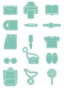 Office and travel icon set,Illustration